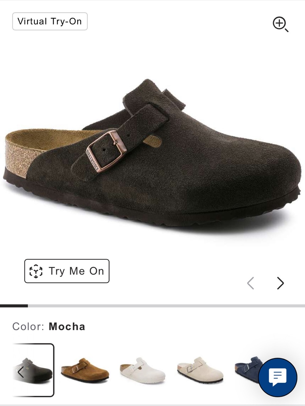 Birkenstock Mocha Suede Boston Clog - Dark Brown
